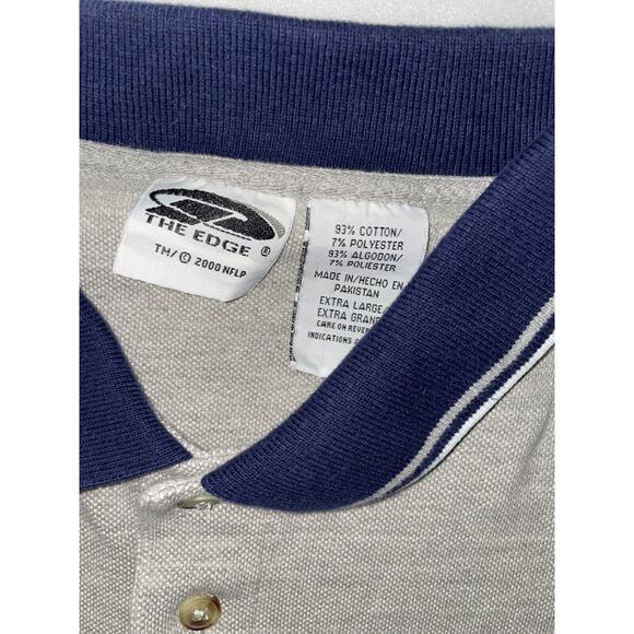 Vintage Dallas Cowboys Polo Shirt Mens XL Gray Blue Embroidered Logo 2000 Y2K - Picture 3 of 5